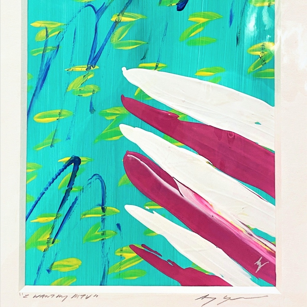 I Want My MTV Signed Original Acrylic Abstract Painting Dire Straits Art w Mat